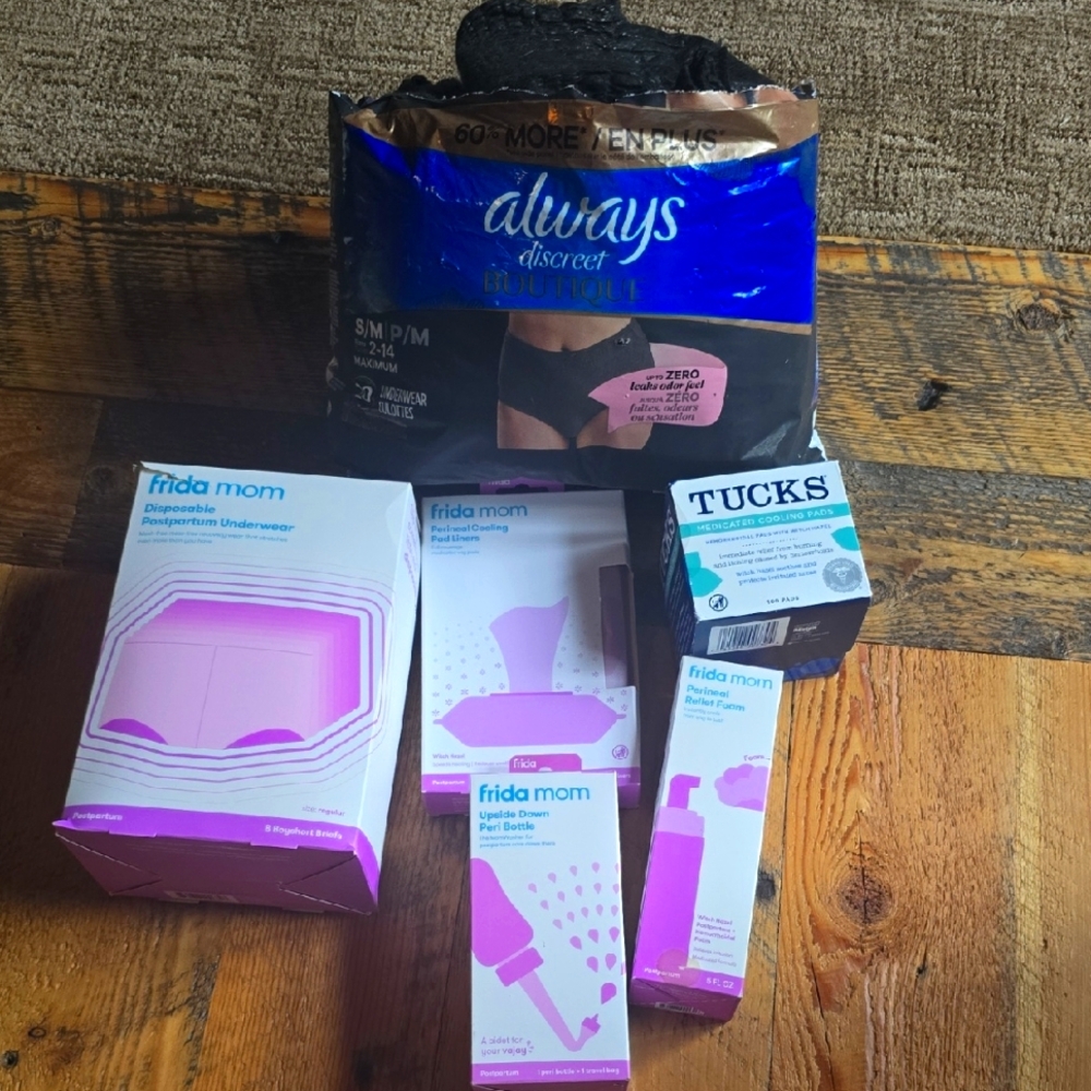 Frida Mom Postpartum Care Kit with Always Discreet Underwear